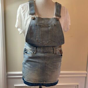 Juniors Dollhouse Denim Overalls Dress